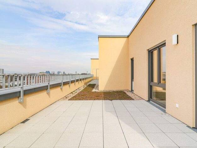 Penthouse zur Miete - Erstbezug 1.553 € 2 Zimmer 73,1 m² 7. Geschoss frei ab 01.01.2026 Meta-Gadesmann-Straße 19 Gallus Frankfurt-Gallus 60326