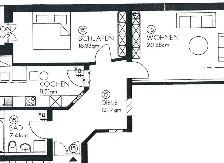 Wohnung zur Miete 385 € 2 Zimmer 70 m² 3. Geschoss Ludwigstraße 45 Schloßchemnitz Chemnitz 09113