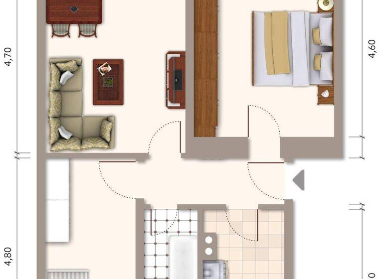 Wohnung zur Miete 296 € 3 Zimmer 59,2 m² Turnerstraße 5 Ronneburg 07580