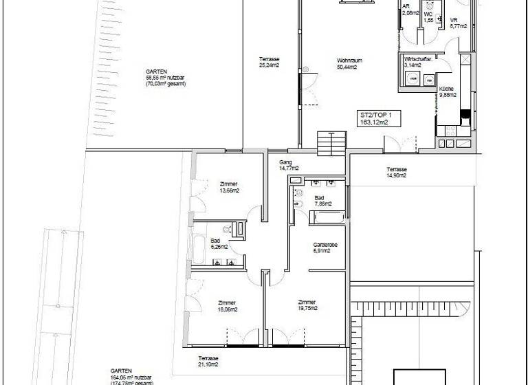 Wohnung zur Miete 2.588 € 4 Zimmer 163,1 m² EG Wien 1190