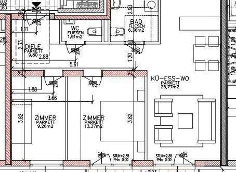 Wohnung zur Miete 700 € 3 Zimmer 66,2 m² 1. Geschoss Esserweg Liebenau Graz 8041
