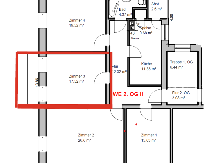 WG-Zimmer zur Miete 430 € 17,5 m² Geschoss 2/4 frei ab sofort Karl-Hoffmann-Straße 8 Südweststadt Karlsruhe 76137