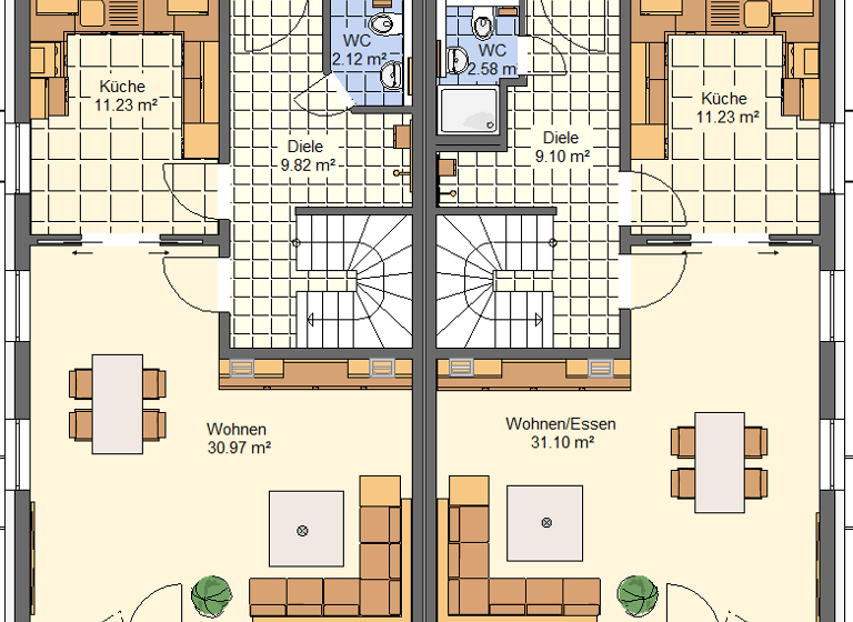 Doppelhaushälfte zum Kauf provisionsfrei 696.500 € 5 Zimmer 144 m² 472 m² Grundstück Birkenstraße Feucht 90537