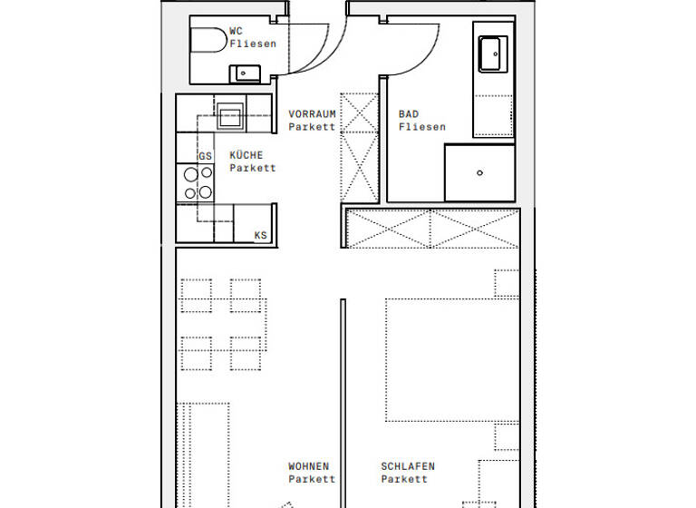 Wohnung zur Miete - Erstbezug 767 € 2 Zimmer 46,2 m² 12. Geschoss Wien 1220