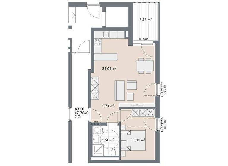 Wohnung zum Kauf - Erstbezug provisionsfrei 480.000 € 2 Zimmer 47,3 m² 7. Geschoss Egerdachstraße Pradl Innsbruck 6020