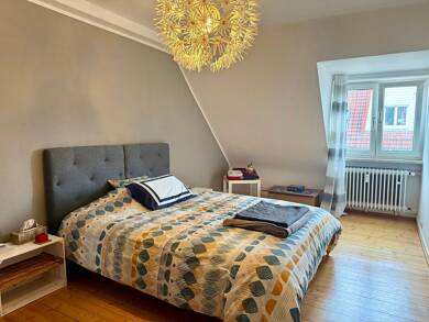 Wohnung zur Miete 1.000 € 4 Zimmer 95,2 m² Dachgeschoss, 5. Geschoss frei ab 01.08.2025 Gluckstraße 12 Mühlburg - Alt-Mühlburg Karlsruhe 76185