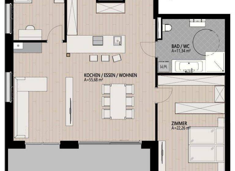 Wohnung zum Kauf - Erstbezug 735.000 € 3 Zimmer 110,4 m² 2. Geschoss Itter 6305