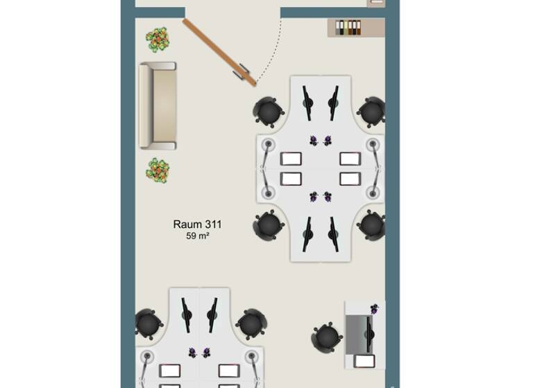 Bürofläche zur Miete 354 € 2 Zimmer 59 m²<br/>Bürofläche Suhl Suhl 98527