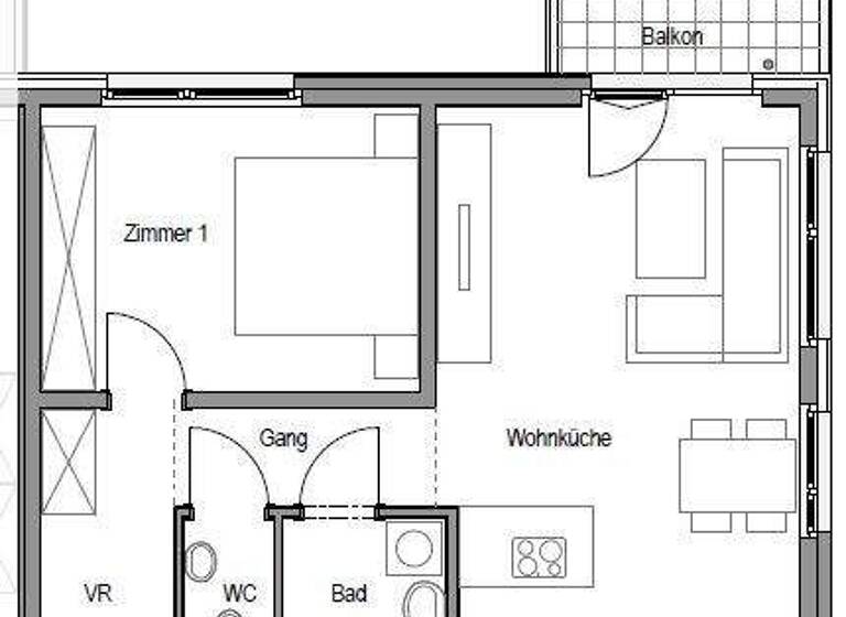 Wohnung zur Miete 548 € 2 Zimmer 55,6 m² 7. Geschoss Eggenberg Graz 8020