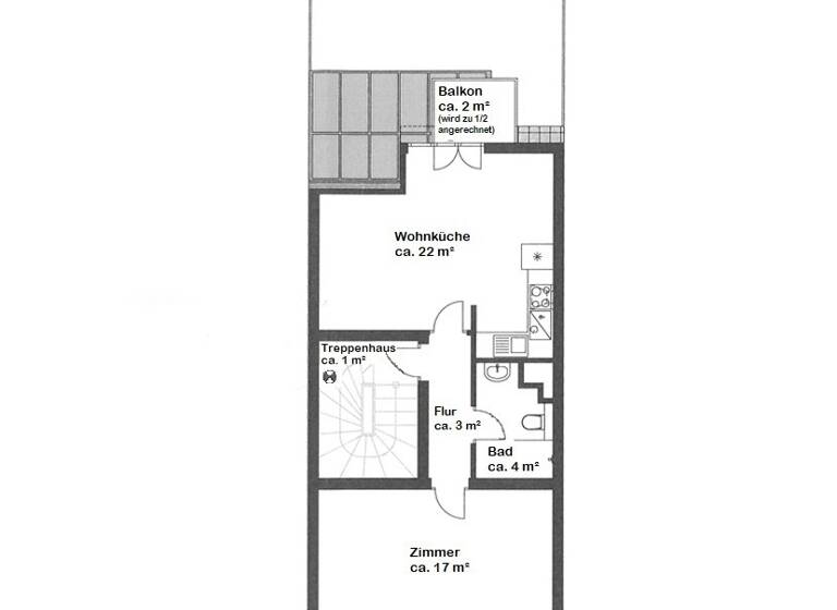 Wohnung zum Kauf 222.000 € 2 Zimmer 48 m²<br/>Wohnfläche Neu Schwachhausen Bremen 28213