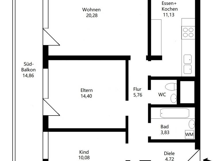 Wohnung zum Kauf 279.000 € 3 Zimmer 80,7 m² Bruck Erlangen 91058