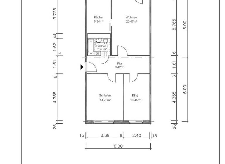 Wohnung zur Miete 345 € 3 Zimmer 69,1 m² 4. Geschoss frei ab 01.05.2026 Maler-Fischer-Straße 9 Bieblach-Ost Gera 07552