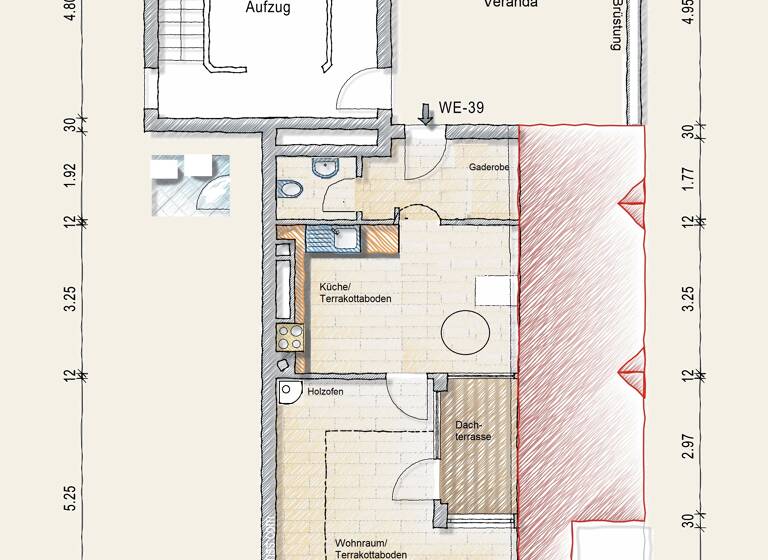 Maisonette zum Kauf 270.000 € 2 Zimmer 60 m²<br/>Wohnfläche Dachgeschoss, 4.<br/>Geschoss ab sofort<br/>Verfügbarkeit Neusäß Neusäß 86356