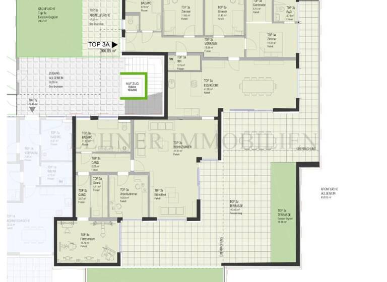 Terrassenwohnung zum Kauf - Erstbezug 1.205.000 € 5 Zimmer 207 m² Hart bei Graz 8075