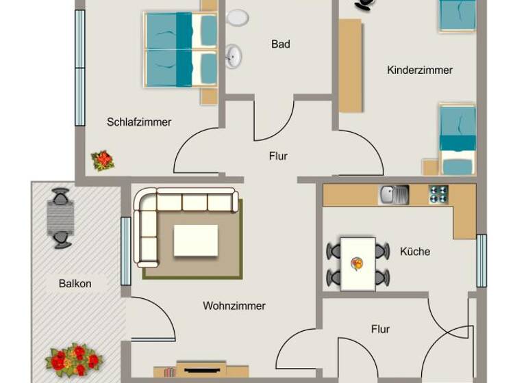 Wohnung zur Miete 460 € 3,5 Zimmer 65,7 m² 2. Geschoss frei ab 01.07.2026 Mozartstraße 15 Hüls Marl 45772