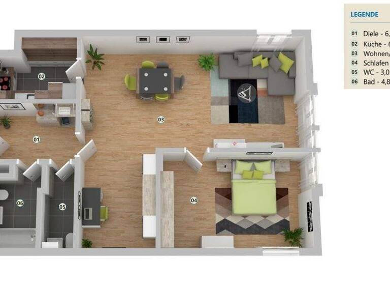 Wohnung zum Kauf 485.000 € 2 Zimmer 76,4 m² 1. Geschoss Ottobrunn 85521