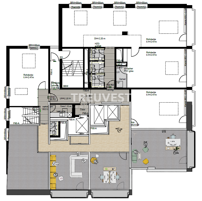 Bürofläche zur Miete provisionsfrei 19,50 € 422,8 m²<br/>Bürofläche ab 422,8 m²<br/>Teilbarkeit Pempelfort Düsseldorf 40479