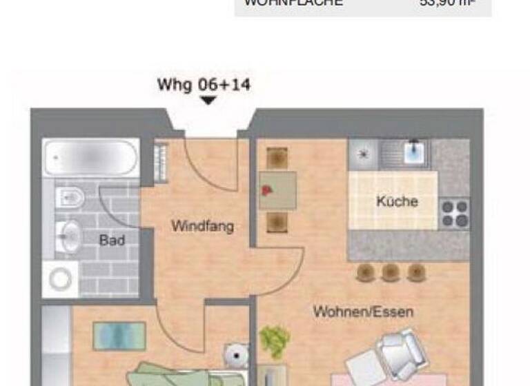 Wohnung zum Kauf provisionsfrei 185.900 € 2 Zimmer 53,9 m² 1. Geschoss Mickten Dresden 01139