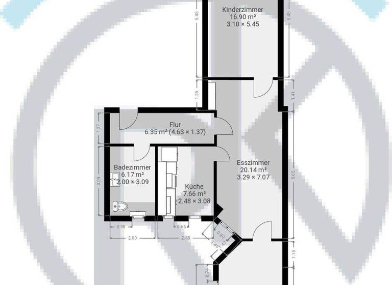 Wohnung zur Miete 662 € 3 Zimmer 74,3 m² 4. Geschoss frei ab sofort Herderstraße 12 Paulusviertel Halle 06114