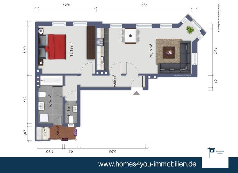 Wohnung zum Kauf 99.900 € 2 Zimmer 58,1 m² 1. Geschoss Lehe Bremerhaven 27576