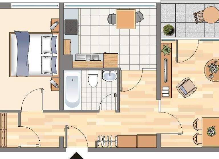 Wohnung zur Miete nur mit Wohnberechtigungsschein 325 € 2 Zimmer 61,7 m² 15. Geschoss frei ab 20.04.2026 Wilhelm-Schmidt-Straße 11 Hörde Dortmund 44263