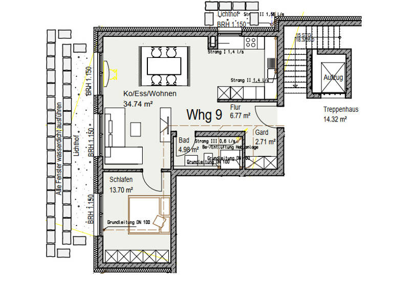 Wohnung zum Kauf - Erstbezug 283.000 € 2 Zimmer 61,7 m² EG Riederich 72585