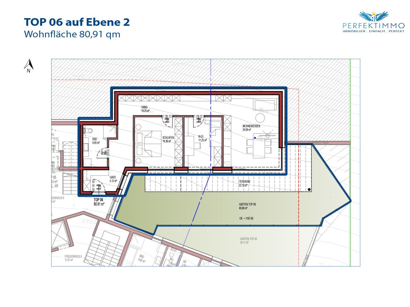 Wohnung zum Kauf 396.200 € 3 Zimmer 80,9 m²<br/>Wohnfläche 3.<br/>Geschoss Strengen 6571