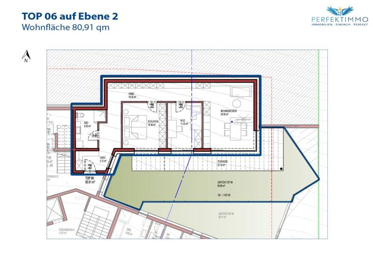 Wohnung zum Kauf 396.200 € 3 Zimmer 80,9 m² 3. Geschoss Strengen 6571