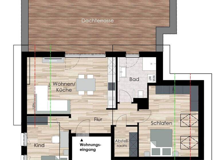 Wohnung zur Miete - Erstbezug 1.090 € 3 Zimmer 94,5 m² 3. Geschoss frei ab sofort Johann-Sebastian-Bach-Straße 12 Ohrdruf 99885