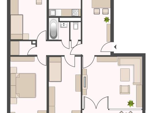 Wohnung zur Miete 845 € 4 Zimmer 93,3 m² 2. Geschoss frei ab sofort Auf der Vogelstang 33 Vogelstang Vogelstang 68309