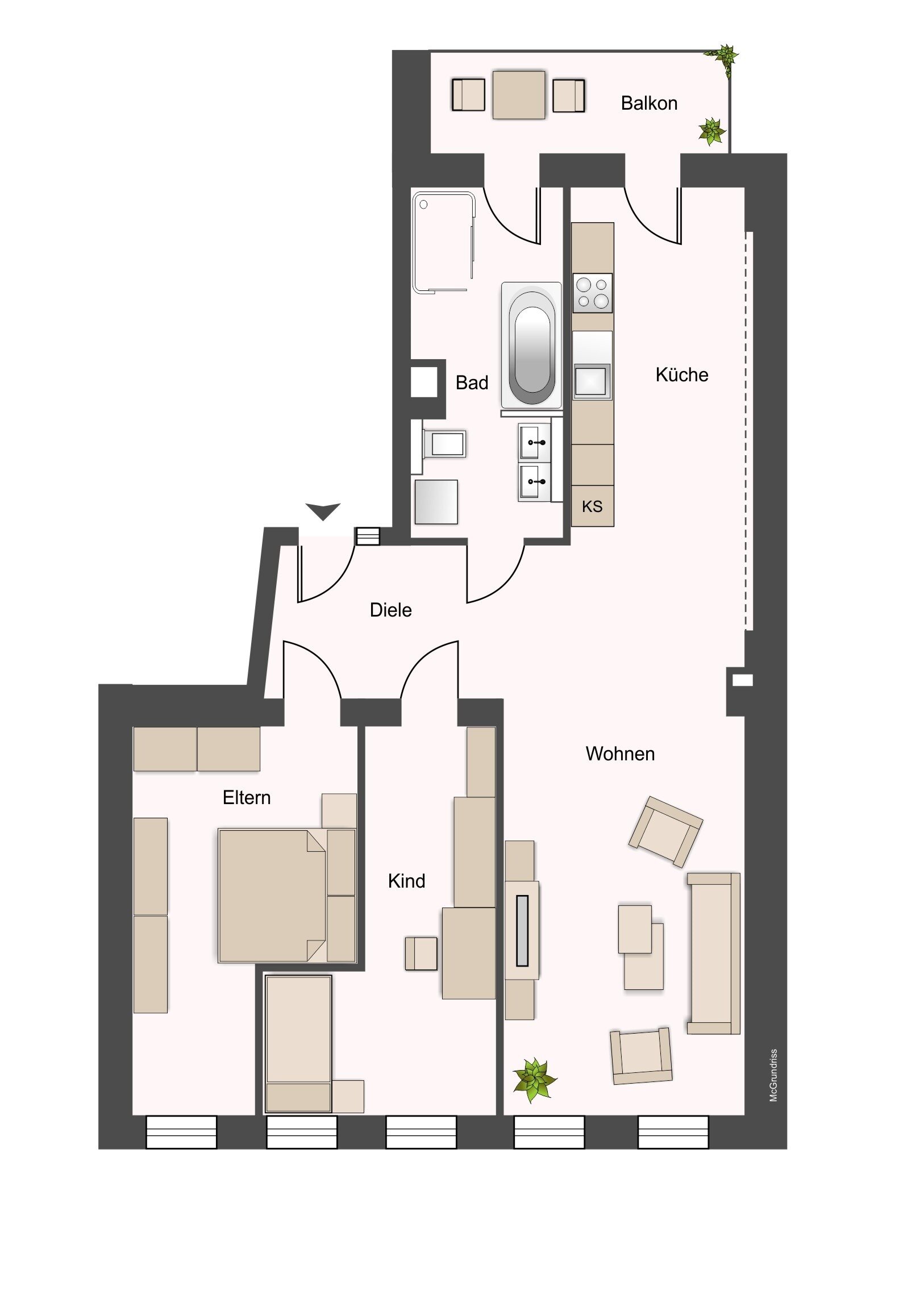 Wohnung zum Kauf 330.000 € 3 Zimmer 89,7 m²<br/>Wohnfläche 2.<br/>Geschoss Neustadt-Neuschönefeld Leipzig 04315