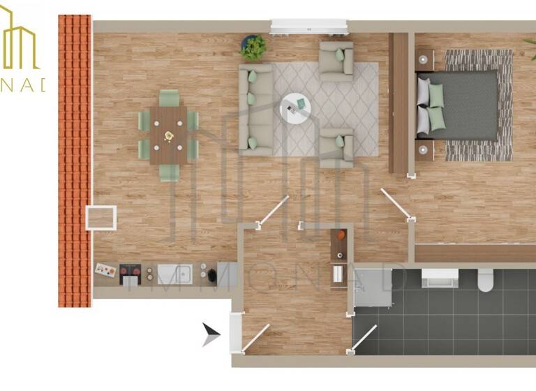 Studio zur Miete 340 € 1 Zimmer 43 m² 2. Geschoss Methler Kamen-Wasserkurl 59174