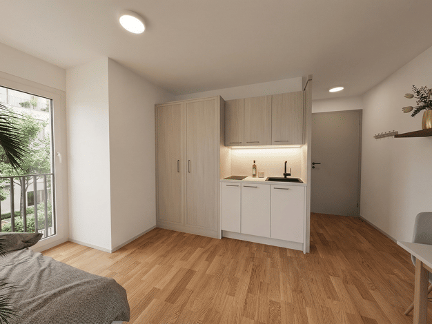 Wohnung zum Kauf - Neubau provisionsfrei als Kapitalanlage geeignet 328.948 € 1 Zimmer 20,8 m² Grasmeierstraße 8 Schwabing-Freimann München 80805