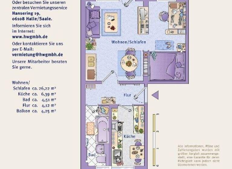 Studio zur Miete 420 € 1 Zimmer 45,2 m² 3. Geschoss frei ab sofort Mühlgasse 4 Altstadt Halle 06108