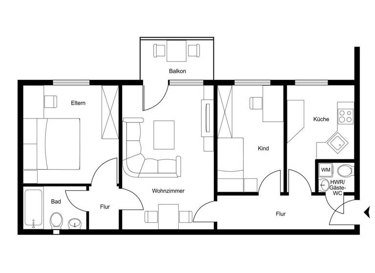 Wohnung zum Kauf 115.000 € 3,5 Zimmer 68 m² 5. Geschoss Westenfeld Bochum 44867