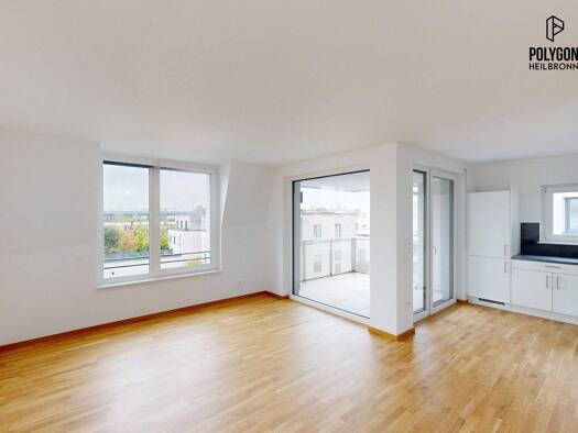 Wohnung zur Miete - Erstbezug 1.495 € 4 Zimmer 99,6 m² 3. Geschoss Happelstraße 45 Heilbronn 74074