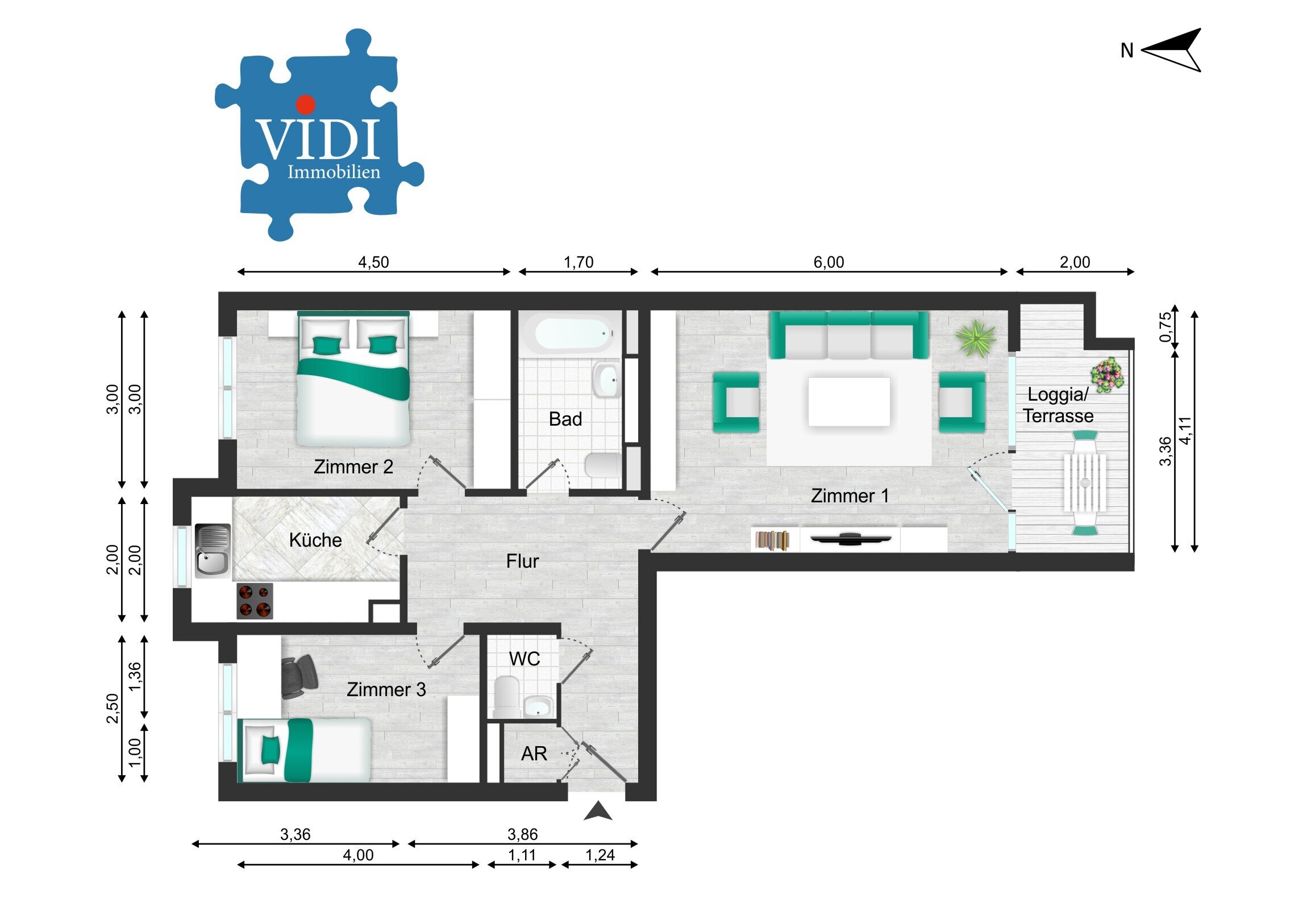 Wohnung zum Kauf 295.000 € 3 Zimmer 77 m²<br/>Wohnfläche 3.<br/>Geschoss Neu-Isenburg Neu-Isenburg 63263