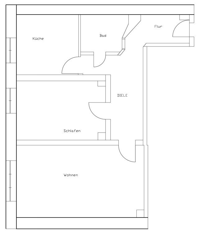 Wohnung zur Miete 1.150 € 2 Zimmer 68 m²<br/>Wohnfläche 3.<br/>Geschoss ab sofort<br/>Verfügbarkeit Ludwigstraße 8 Gallus Frankfurt am Main 60322