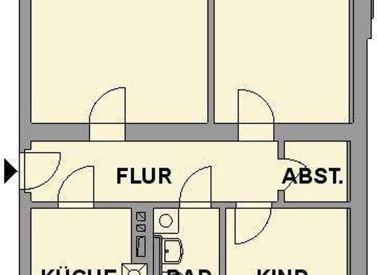 Wohnung zur Miete 499 € 3 Zimmer 77,3 m² 2. Geschoss frei ab 06.04.2026 Theaterstr. 13 Zentrum Chemnitz 09111