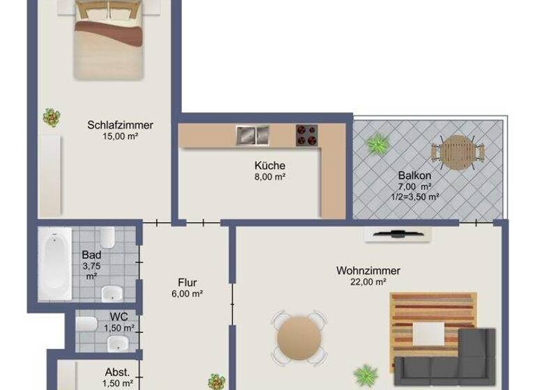 Wohnung zum Kauf 120.000 € 2 Zimmer 61 m² 10. Geschoss Coburg 96450