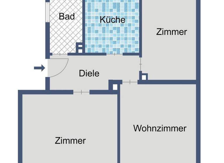 Wohnung zur Miete 409 € 3 Zimmer 63,1 m² 2. Geschoss frei ab 01.07.2026 Kreuzbergstraße 24 Südend Fulda 36043
