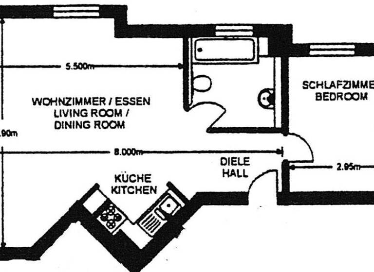 Wohnung zur Miete 700 € 2 Zimmer 50 m² Geschoss 2/4 frei ab 01.06.2026 Weissach 71287