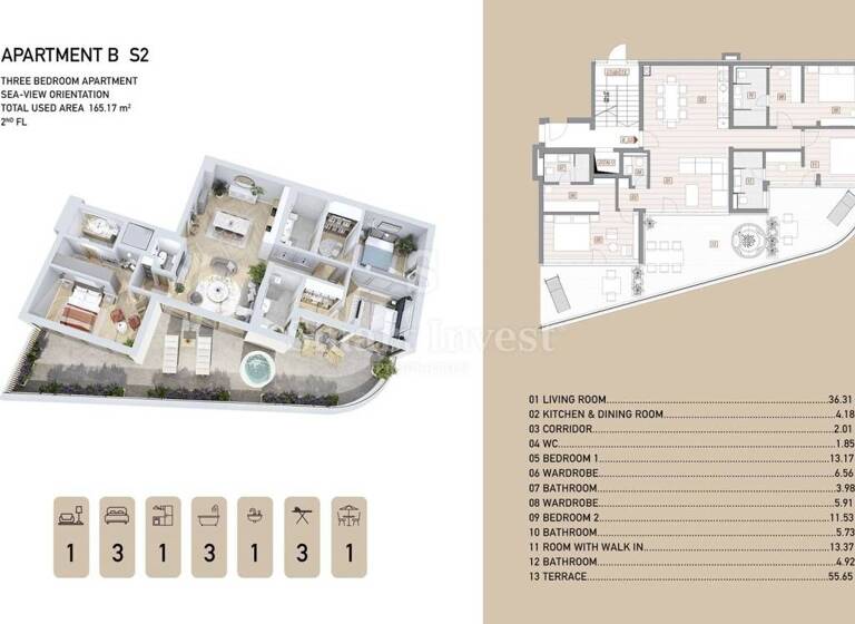 Wohnung zum Kauf 1.450.000 € 4 Zimmer 165 m² 2. Geschoss Centar