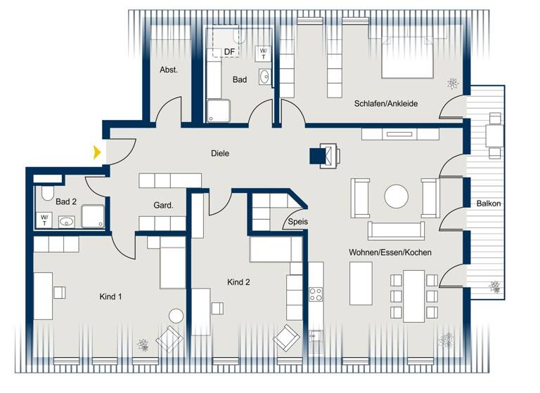Wohnung zum Kauf - Erstbezug 959.000 € 4 Zimmer 157 m² 2. Geschoss Hohendilching Valley / Hohendilching 83626