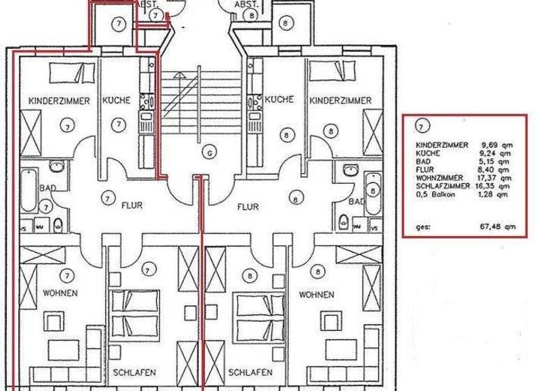 Wohnung zum Kauf provisionsfrei 199.000 € 3 Zimmer 68 m² 3. Geschoss Stötteritz Leipzig 04299