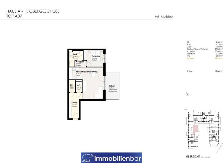 Wohnung zum Kauf 269.624 € 2 Zimmer 58,6 m² 1. Geschoss Leumühle 1 Pupping 4070