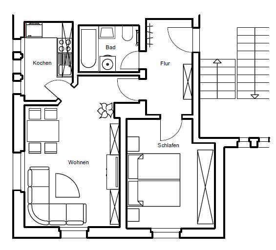 Wohnung zur Miete 275 € 2 Zimmer 50 m²<br/>Wohnfläche 3.<br/>Geschoss 01.02.2025<br/>Verfügbarkeit Schönbörnchener Weg 1 Schönbörnchen Glauchau 08371