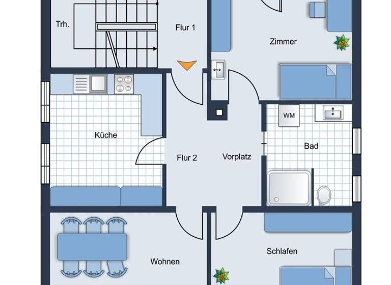 Wohnung zur Miete 1.280 € 3 Zimmer 80 m² EG frei ab sofort Untertürkheim Stuttgart 70327