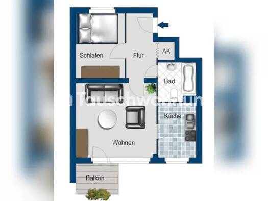 Wohnung zur Miete Tauschwohnung 359 € 1 Zimmer 42 m² 6. Geschoss Westend Charlottenburg-Wilmersdorf 10589