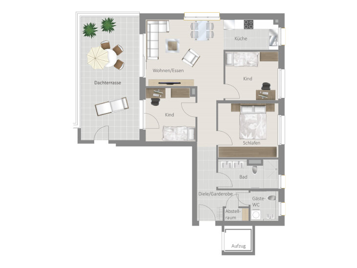 Penthouse zum Kauf provisionsfrei 614.800 € 4,5 Zimmer 96,7 m²<br/>Wohnfläche 3.<br/>Geschoss Am Rotweg 3 Großingersheim Ingersheim 74379